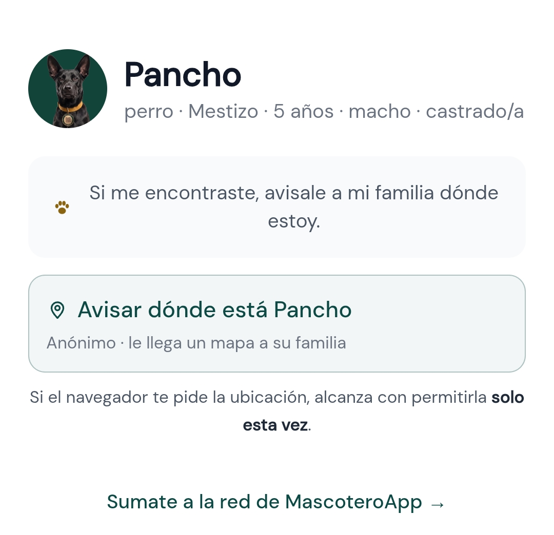 El QR del collar