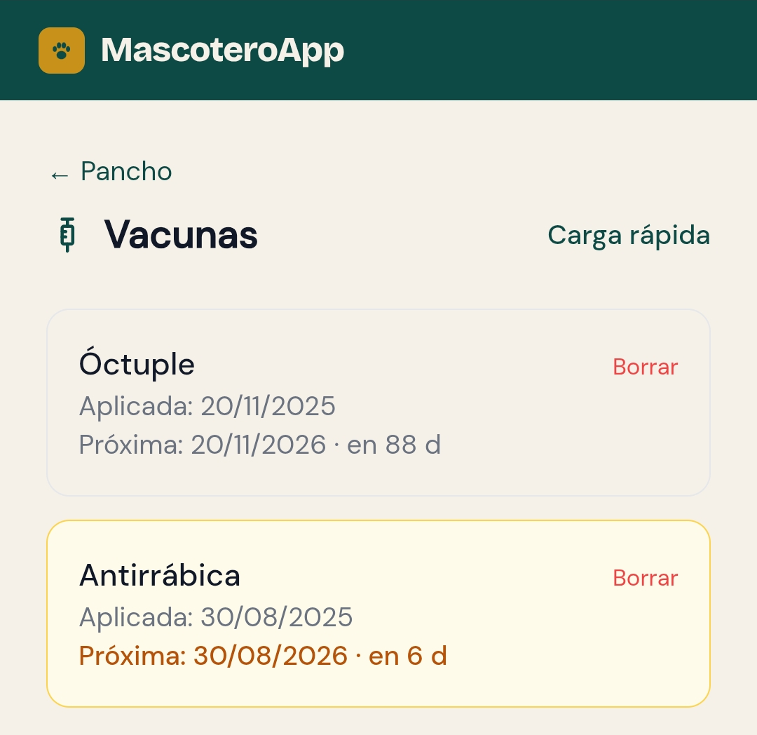 El carnet de vacunas